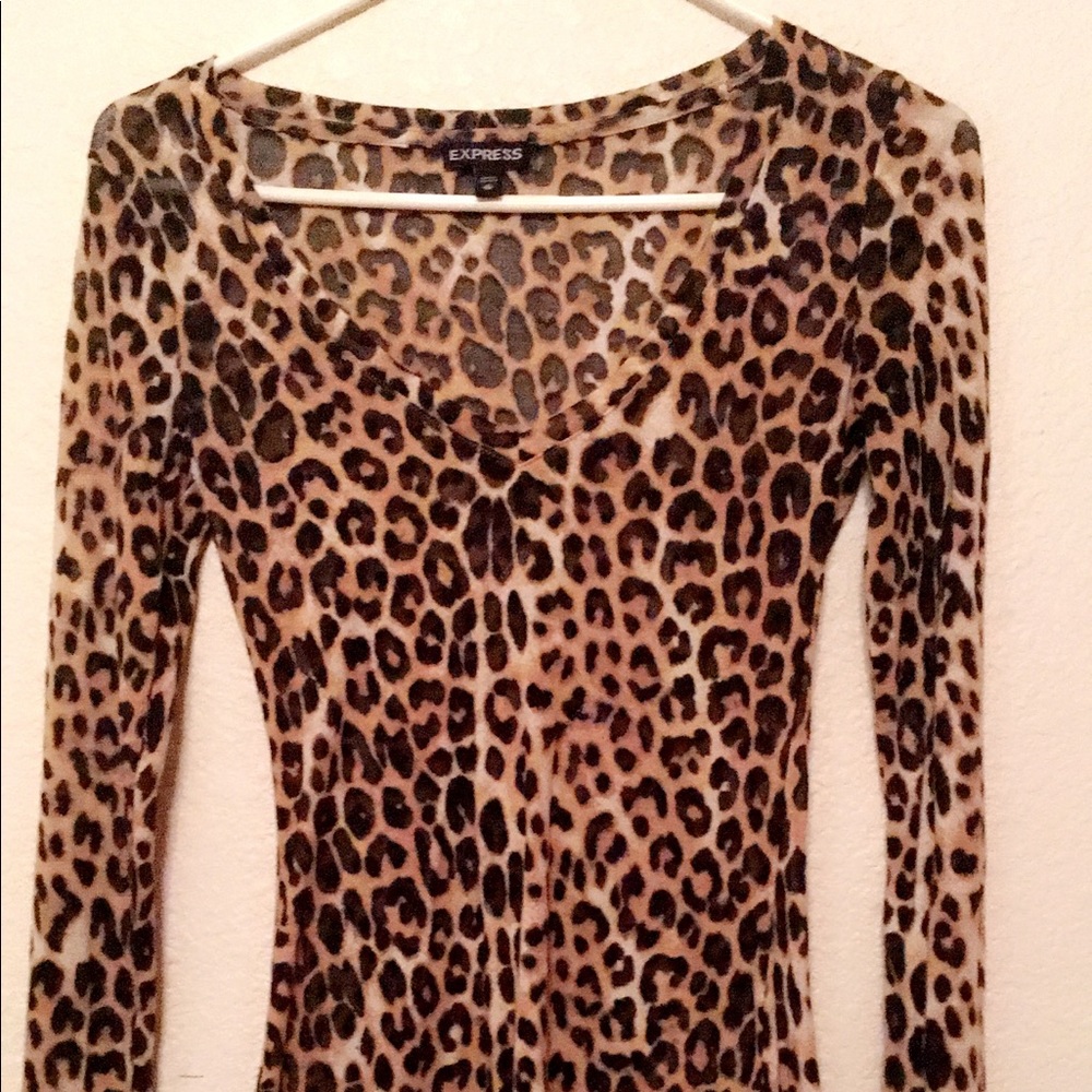 Express Cheetah Print  Shirt XS